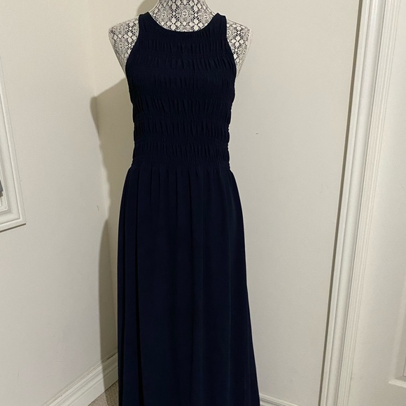 MICHAEL KORS Smocked Halter Maxi Dress, Size S - Picture 2 of 6